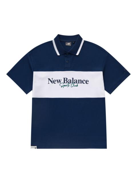 New Balance Polo T-Shirt 'Blue White' 5FD24203-NV