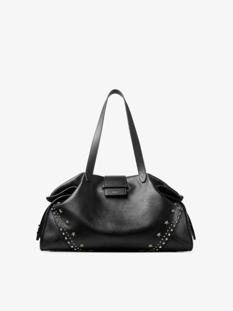 Bar Filo Large
Black Soft Grained Calf Skin Tote Bag with Textured Stars