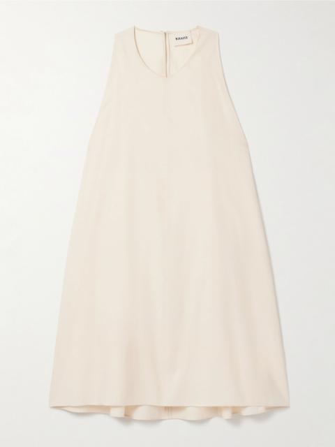 Clay cotton-blend poplin mini dress Cream