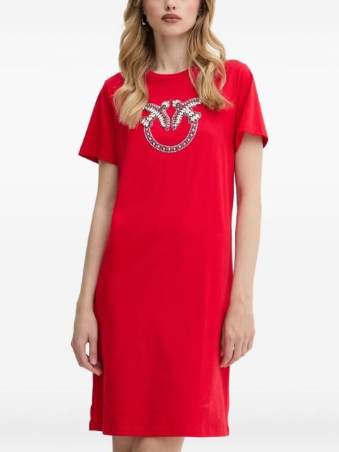 logo-embellished mini T-shirt dress