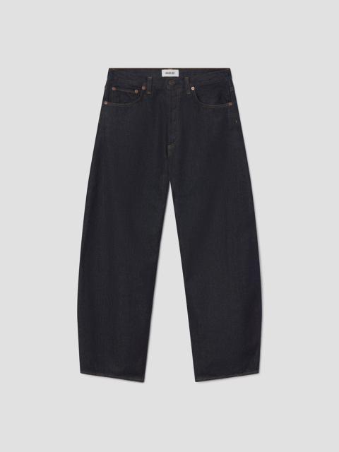 LUNA HIGH RISE PIECED TAPER IN RINSE