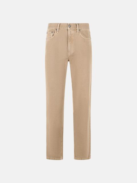 BEIGE COTTON JEANS
