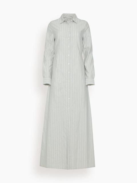 Ramona Dress in Striped Blue Cream