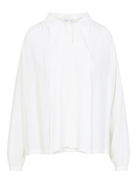 pussy bow-collar blouse