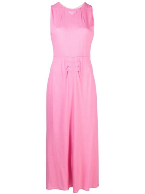 triangle logo maxi dress