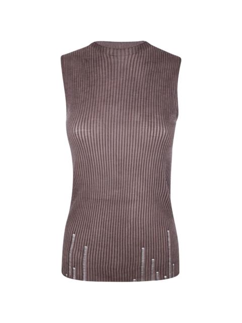 ribbed sleeveless top