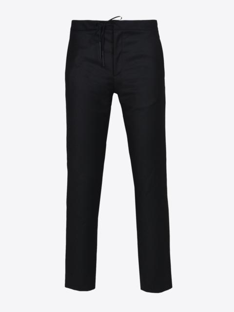 Wool flannel drawstring trousers