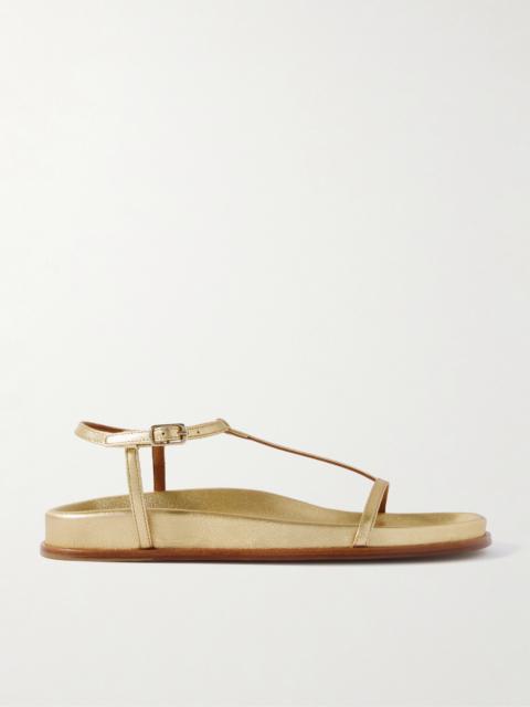 Aya Metallic Leather Sandals