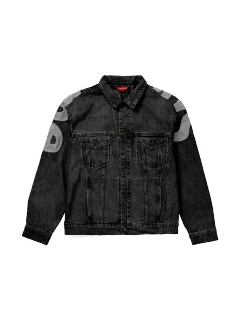 Supreme Inset Logo Denim Trucker Jacket Black
