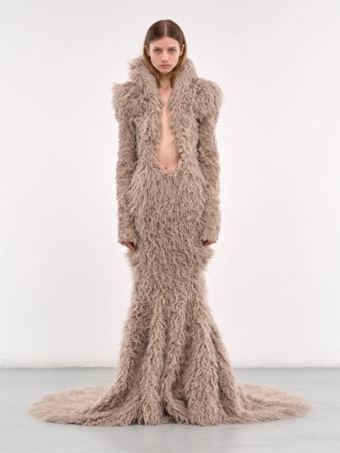 Rounden Faux Fur Gown