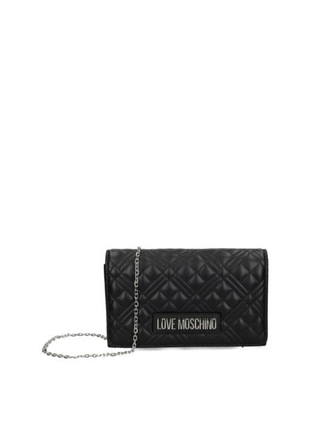 quilted chain clutch bag