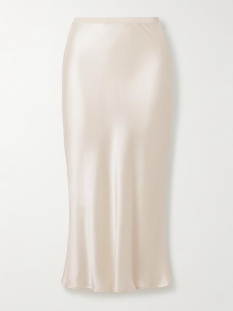 Bar Silk-satin Midi Skirt
