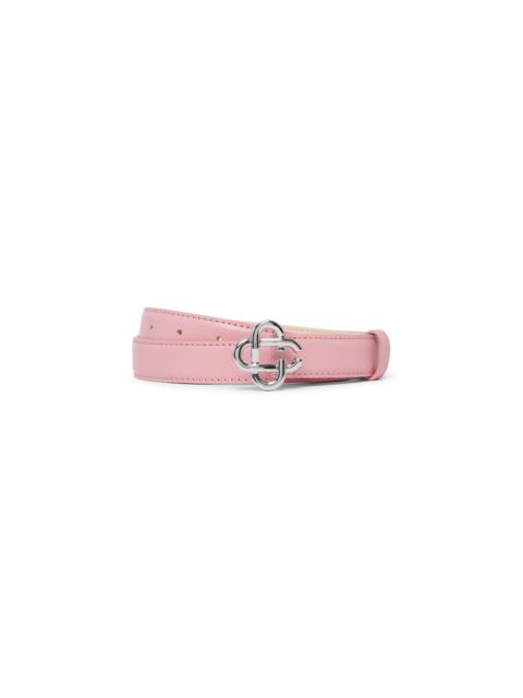 Women's Pink Silver CC Logo Buckle Belt | Casablanca Paris