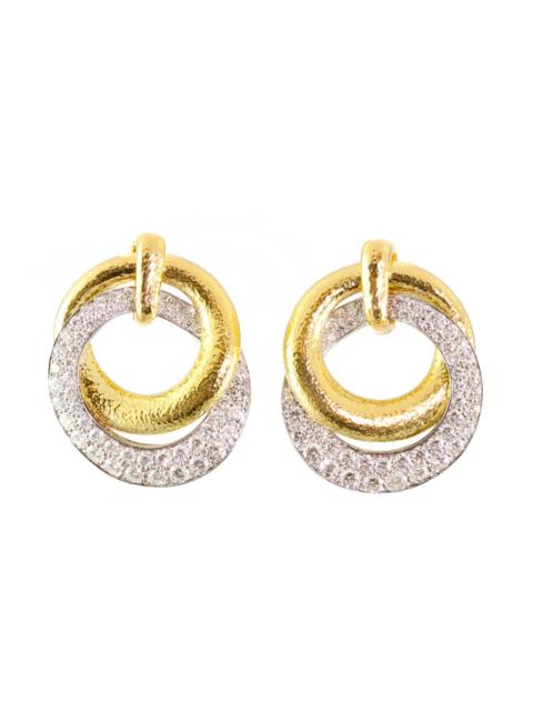 Diamond Double Hoop Earrings