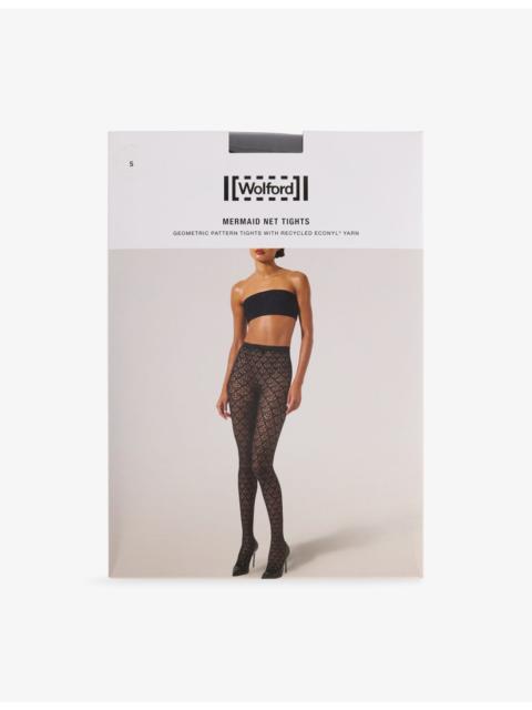 Mermaid Netted Stretch-Woven Tights