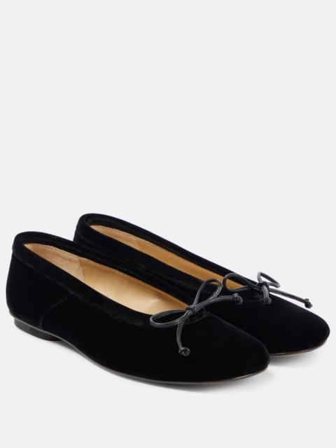 Mica velvet ballet flats