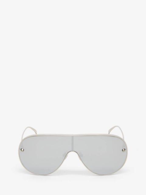Metal Studs Mask Sunglasses