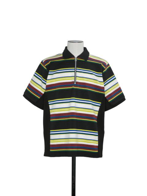 Stripe Cotton Jersey Polo Shirt