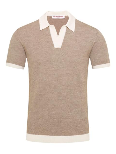 contrast-band polo shirt