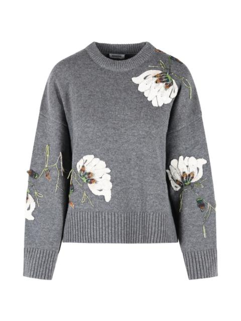 Dawna rhinestone-floral sweater