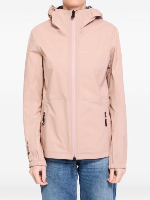 hoodded logo-detail jacket