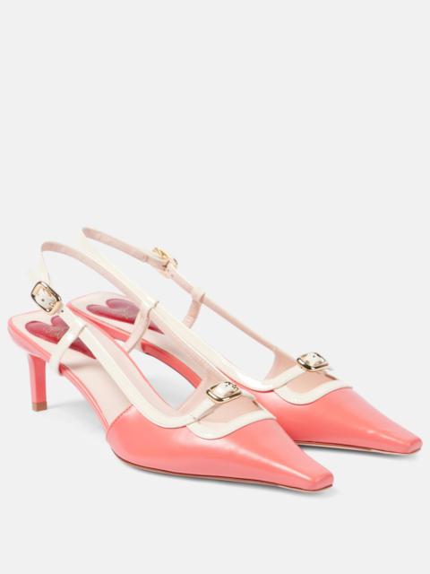 Viv' Canard 55 leather slingback pumps