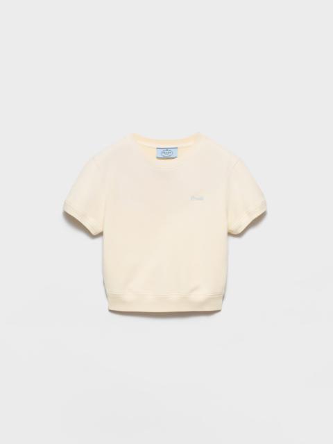 Cotton fleece crew-neck T-shirt