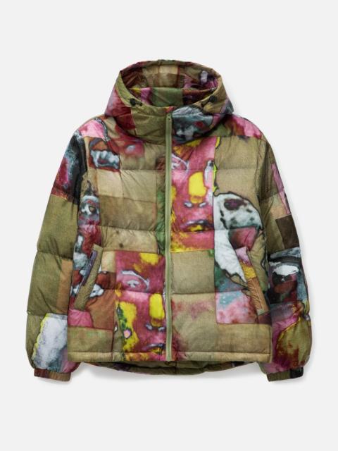PRINTED FACES COLLAGE PUFFER JACKET