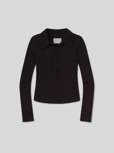 Long Sleeve 60's Polo
In Chocolate