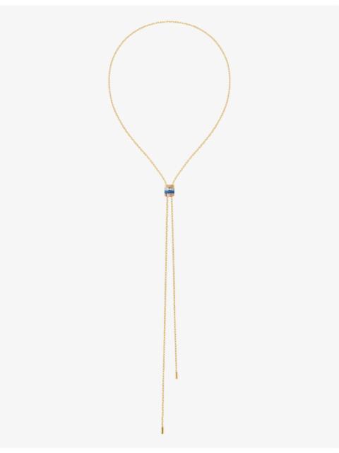 Quatre Blue Edition large 18ct yellow-gold, white-gold, rose-gold, ceramic and 0.33ct round-cut diam