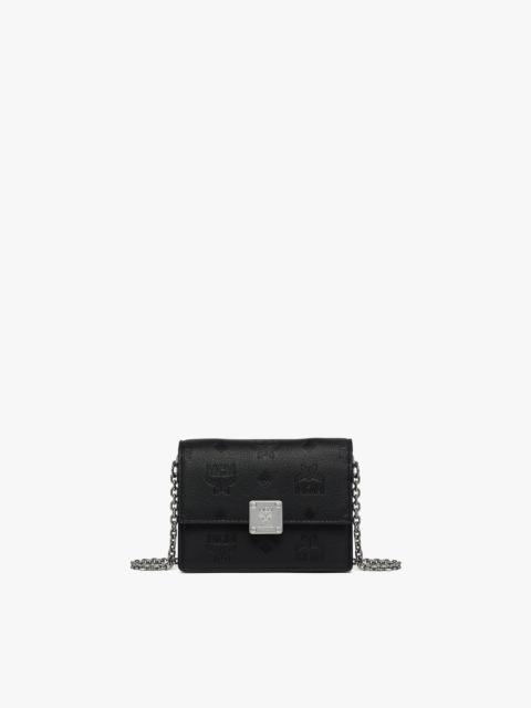 Aren Chain Wallet in Embossed Monogram Leather