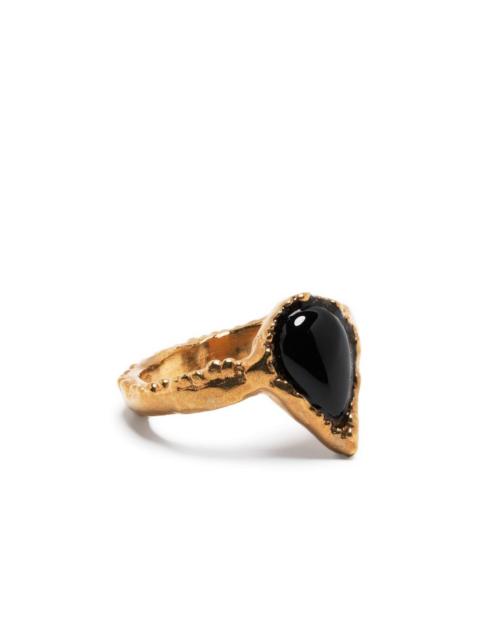 The Teardrop of the Night onyx ring