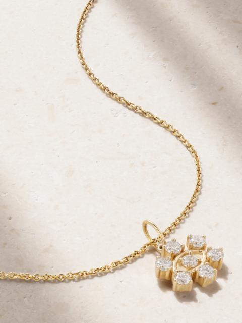 Small Eye 14-karat Gold Diamond Necklace
