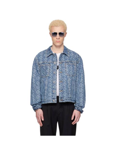 Blue Lunar Year Jacquard Denim Jacket