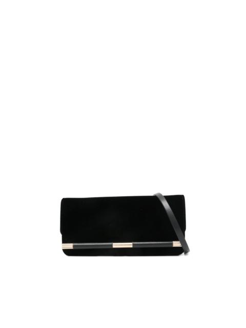 202 velvet bar-detail clutch bag