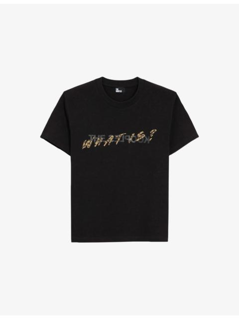 Leopard-print logo-graphic cotton-jersey T-shirt