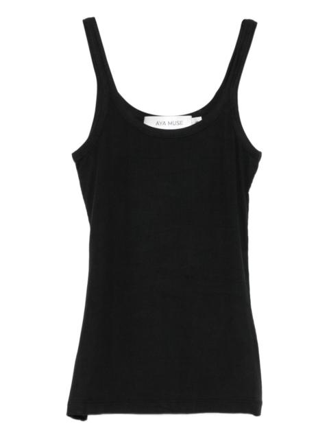 fine-ribbed tank top