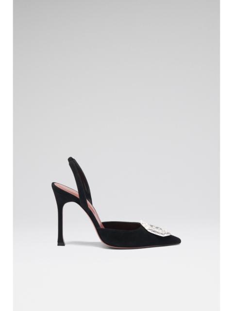 CAMELIA SLING 105 BLACK SUEDE