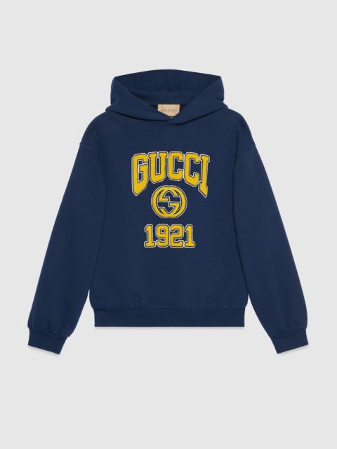 Cotton jersey hooded sweatshirt