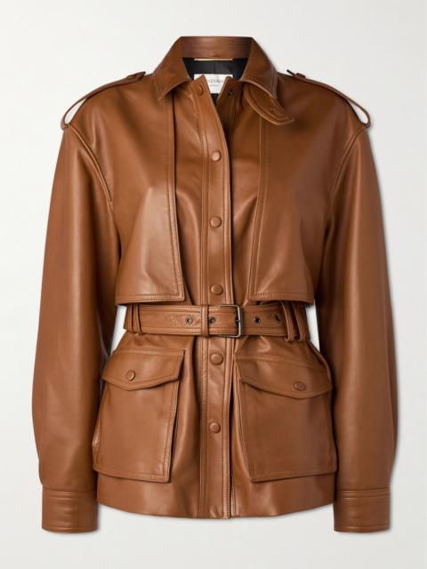 Belted Leather Jacket