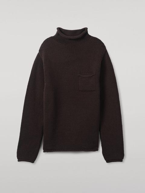 Brown Cashmere Turtleneck Jumper