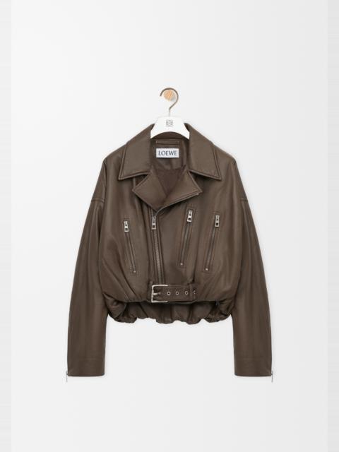 Biker jacket in nappa lambskin