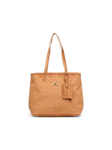 monogram-pattern tote bag