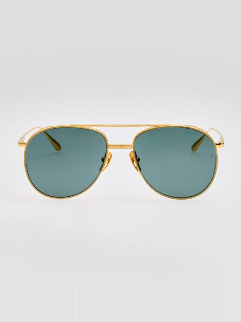 Meret Sunglasses in Green and Gold