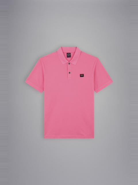 COTTON PIQUÉ POLO SHIRT WITH ICONIC BADGE