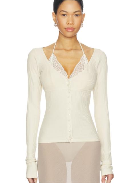 Ribbed Jersey Cardigan