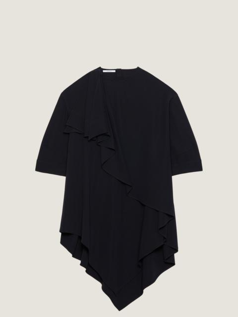 ASYMMETRIC DRESS IN CREPE CADY WITH BOW DETAIL