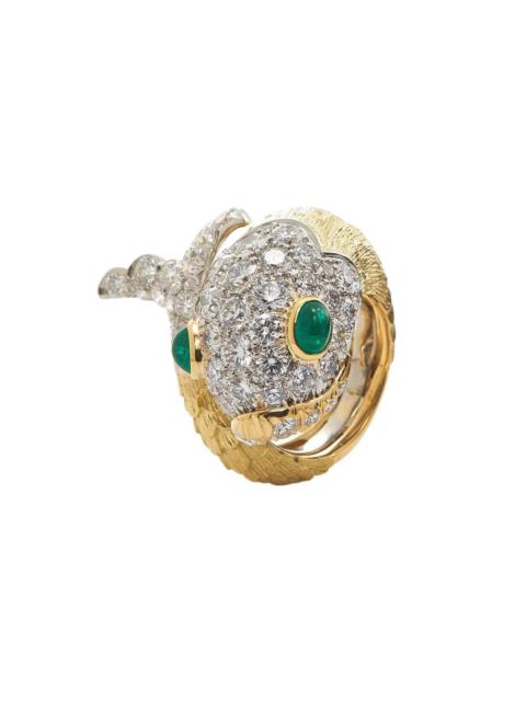 Diamond Emerald Fish Ring