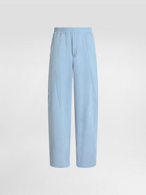 Treated jersey trousers