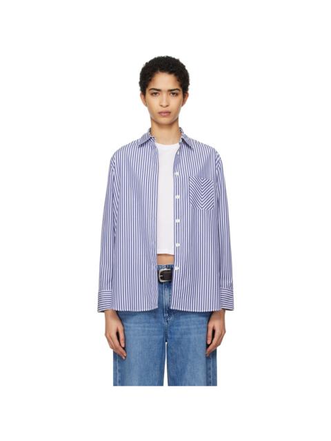 Blue & White Maxine Poplin Shirt